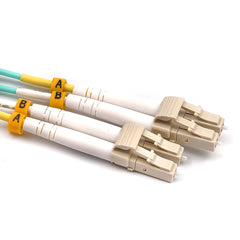 Fibermall製 LC/UPC-LC/UPC デュプレックス マルチモード 光パッチケーブル(3.0mm、PVC、OM3)