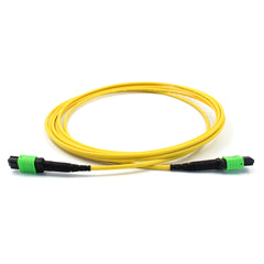 Fibermall製 MPO メス - MPO メス 16芯 OS2 シングルモード エリートトランクケーブル(16芯、タイプB、LSZH、黄色)