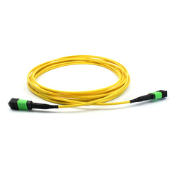 Fibermall製 MPO メス - MPO メス 16芯 OS2 シングルモード エリートトランクケーブル(16芯、タイプB、LSZH、黄色)