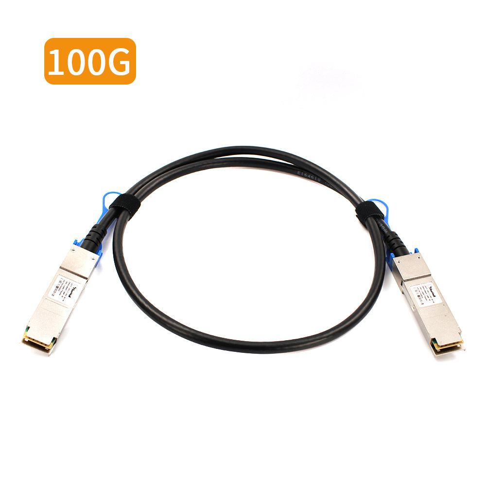 Fibermall製  100G H3C互換 QSFP28 パッシブダイレクトアタッチ銅製Twinaxケーブル(DAC)3年保証