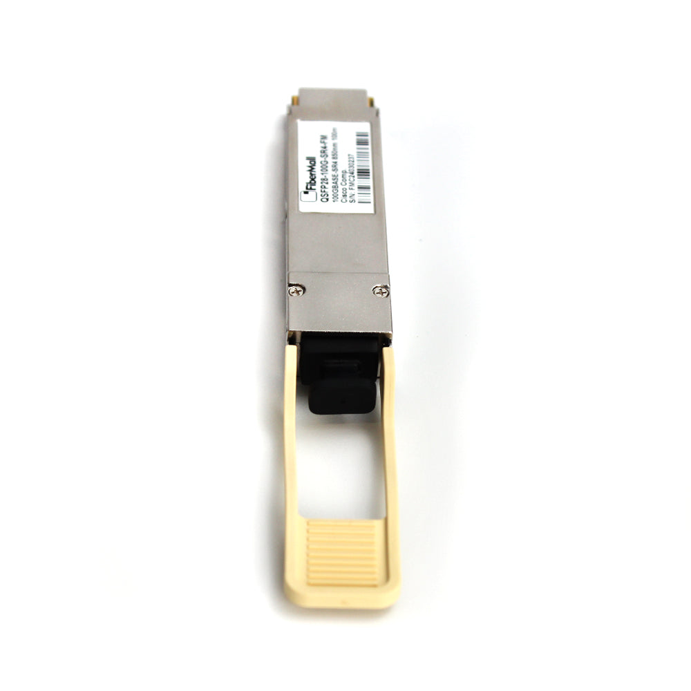 光モジュール Fibermall製 100GBASE-SR4 QSFP28光モジュール(850nm 100m DOM MTP/MPO-12 MMF) 3年保証