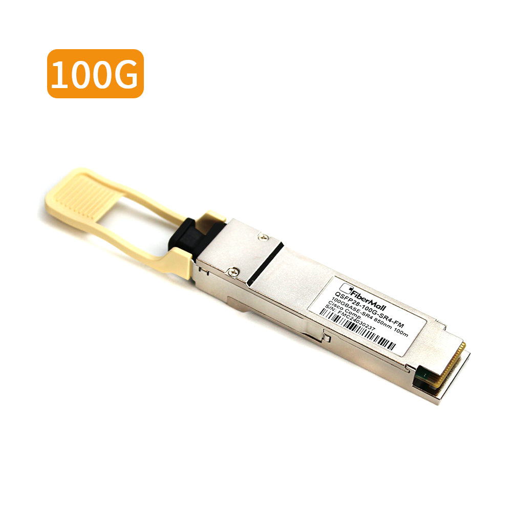 光モジュール Fibermall製 NVIDIA InfiniBand MMA1B00-E100互換 QSFP28 100G SR4光モジュール(850nm 100m DOM MPO-12/UPC EDR MMF) 3年保証