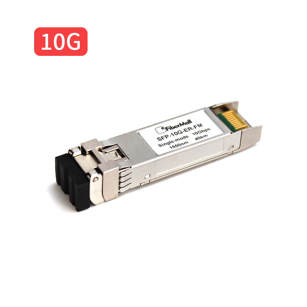 光モジュール Fibermall製 10GBASE-ER SFP+ 光モジュール 1550nm 40km DOM LCデュプレックス SMF 3年保証