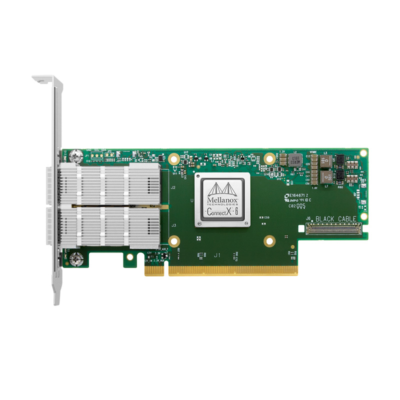 NVIDIA Mellanox MCX653106A-HDAT ConnectX-6 VPI InfiniBand & Ethernet Adapter Card デュアルポート QSFP56 HDR IB 200Gb/s 200GbE  PCIe 3.0/4.0 x16 トール ブラケット 1年保証