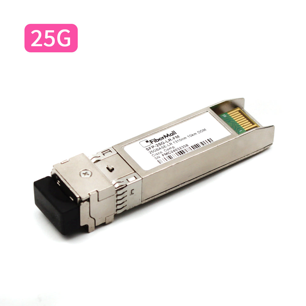 光モジュール Fibermall製 25GBASE-LR SFP28モジュール(1310nm 10km DOM LC SMF) 3年保証