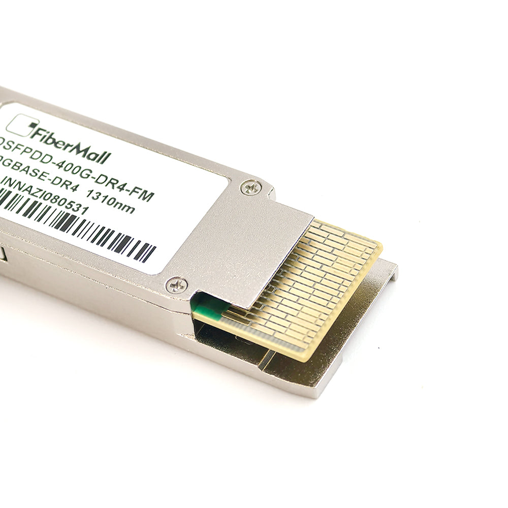 QDD 光モジュール  Fibermall製 NVIDIA Ethernet MMS1V00-WM互換 400GBASE DR4 QSFP-DD PAM4モジュール(1310nm 500m DOM MTP/MPO-12 SMF) 3年保証