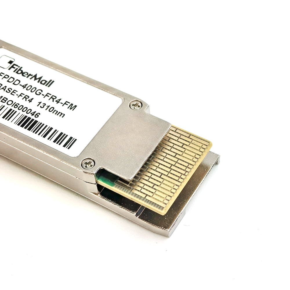 QDD 光モジュール Fibermall製 400GBASE-FR4 QSFP-DD PAM4モジュール(1310nm 2km DOM LCデュプレックス SMF) 3年保証