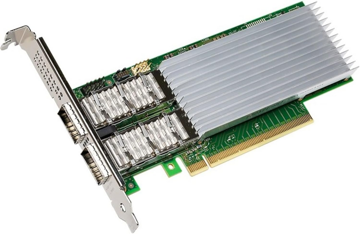 INTEL E810-CQDA2 QSFP28 100GbE PCIe 4.0x16 デュアルポート イーサネット ネットワーク アダプター トール＆ショートブラケット 1年保証