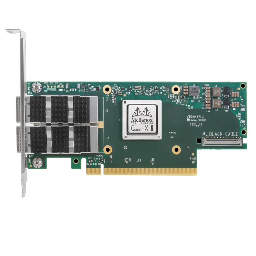 NVIDIA Mellanox MCX653106A-ECAT ConnectX®-6 VPI InfiniBand Adapter Card 100Gb/s (HDR100 EDR IB and 100GbE)  デュアルポート QSFP56 PCIe4.0x16 トール ブラケット 1年保証