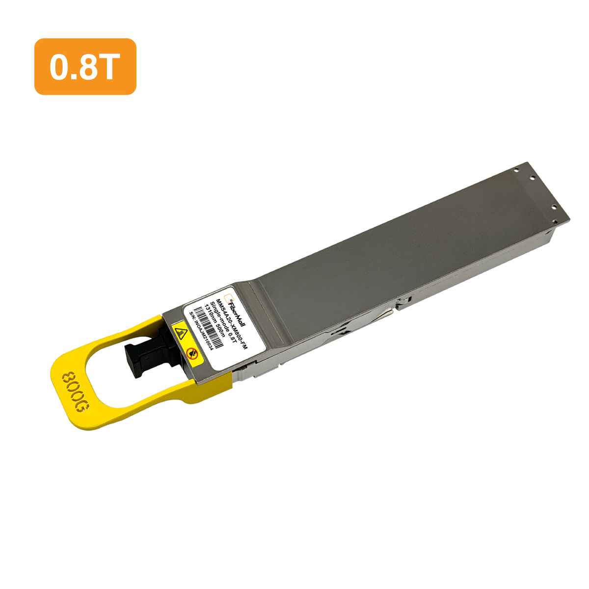 NVIDIA InfiniBand/Ethernet MMS4A20-XM800(980-9IAT0-00XM00) 互換 OSFP224 800G DR4 RHS 4x200G PAM4光モジュール(1310nm 500m DOM デュアルMPO-12/APC SMF フラットトップ) 3年保証