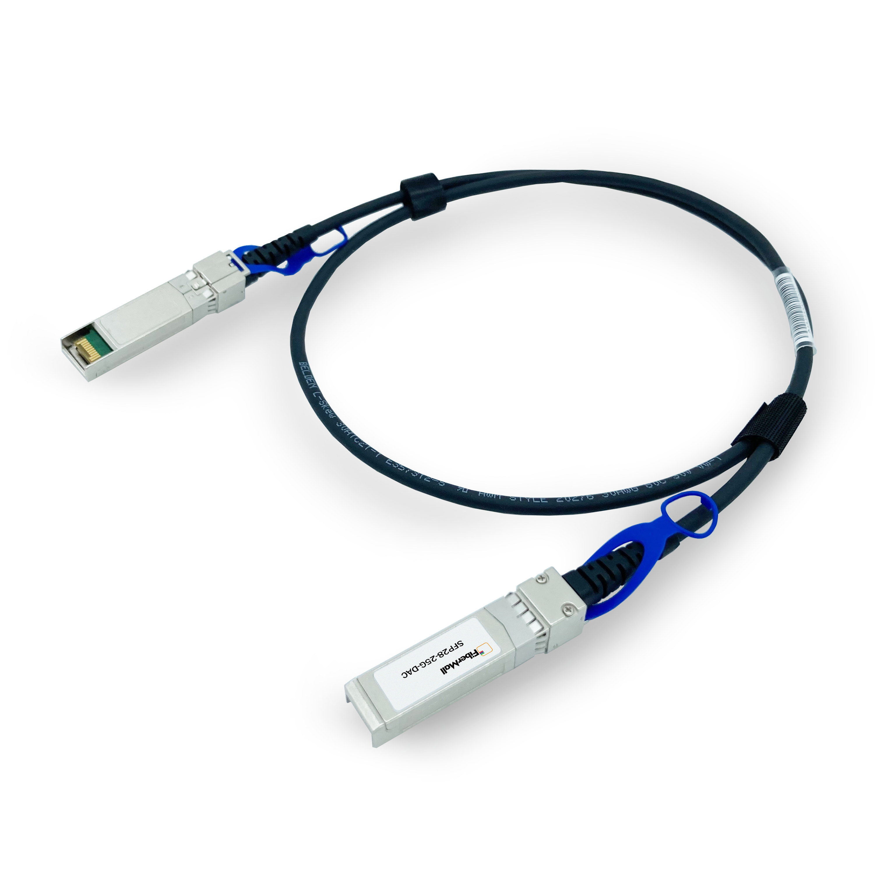 Fibermall製 1m(3ft) 25G SFP28パッシブダイレクトアタッチ銅製Twinax ケーブル(DAC) 3年保証