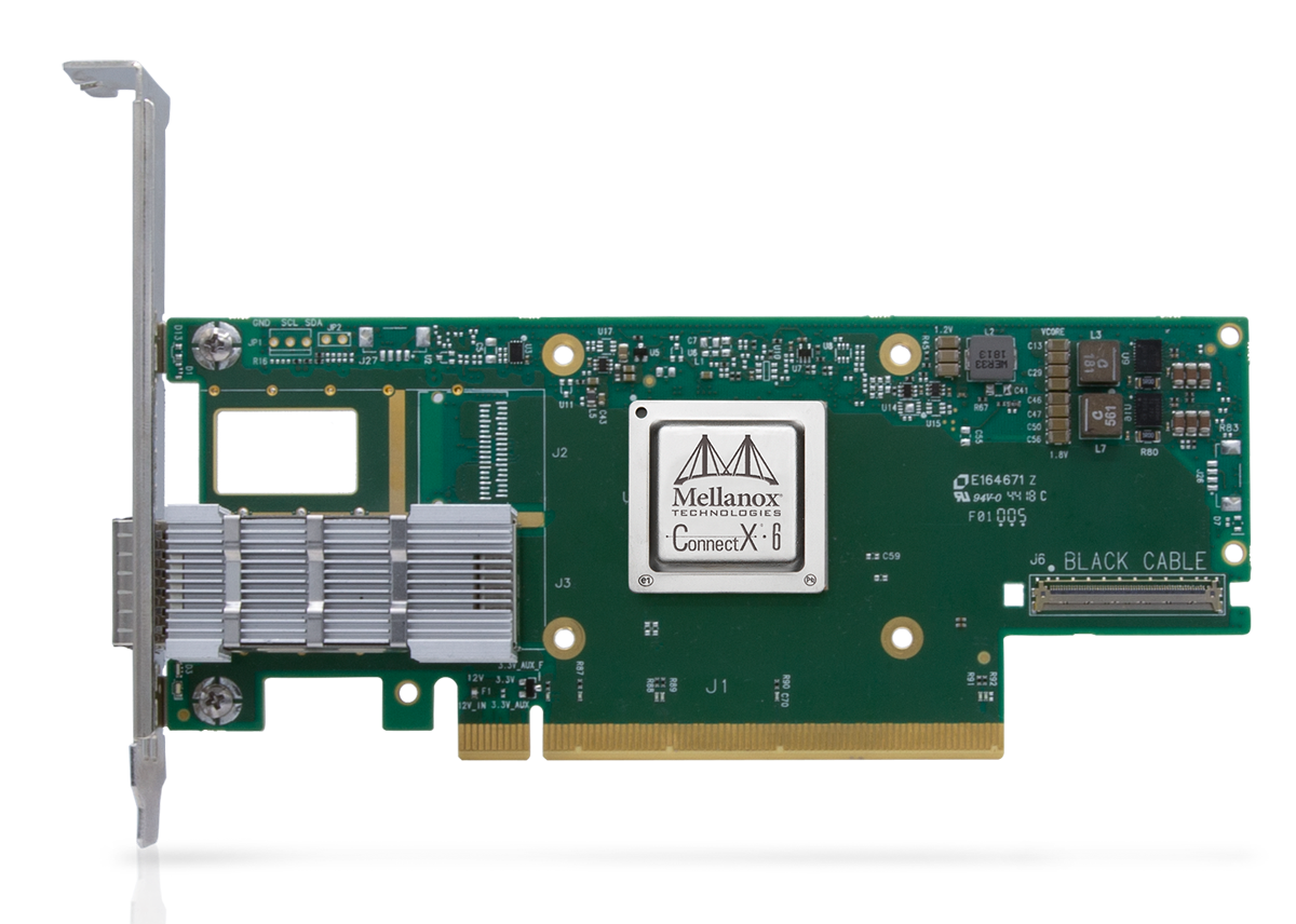 NVIDIA Mellanox MCX653105A-HDAT ConnectX-6 VPI Single Port HDR 200Gb/s InfiniBand & Ethernet Adapter Card PCIe 3.0/4.0 x16 シングルポート QSFP56 トール ブラケット 1年保証